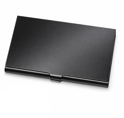 ZZHBOO Tarjetero Portátil de Aluminio, Estuche Delgado para Tarjetas de Visita y Crédito, Ideal para Profesionales