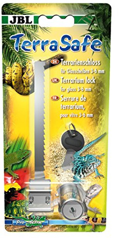 JBL TerraSafe 61516 Terrarienschloss für alle Glasscheiben mit 3-6 mm Stärke, Inkl. 2 Schlüssel