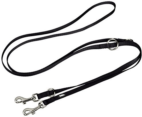 Nobby Führleine für Hunde, Classic, kein Duft, Andere, Schwarz, L: 200 cm, Breite 25 mm
