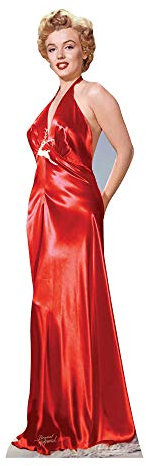 Star Cutouts Pappaufsteller von Marilyn Monroe Gewand (rot)