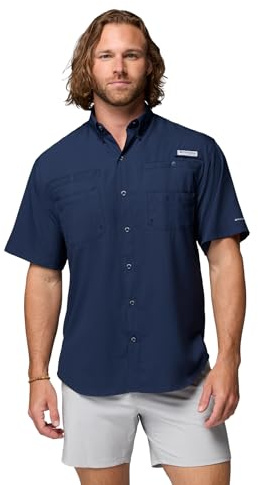 Columbia Homme PFG Short Sleeve Shirt Tamiami II Chemise À Manches Courtes, Bleu Marine, M EU