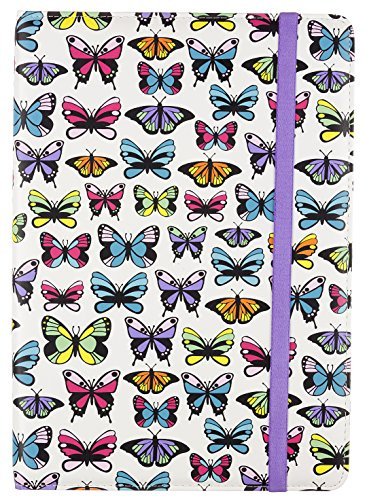 Trendz Universal Patterned Case with Built-In Stand and Closing Strap for Tablets - 9-10 Inches, Butterfly