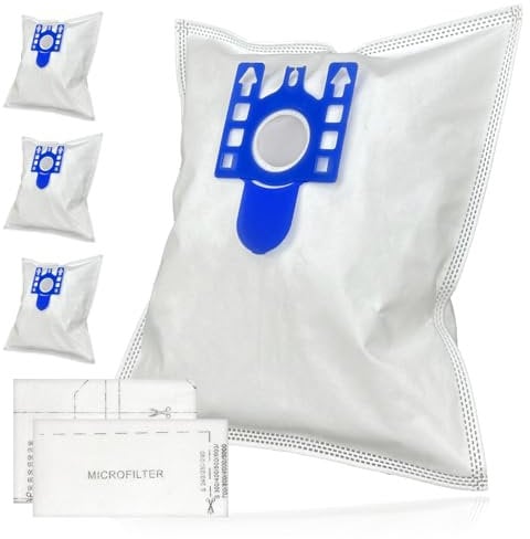 SPARES2GO Dust Bags for Miele GN C2 C3 CX1 S2111 TT5000 S5210 S5211 S5261 S8320 Cat & Dog Vacuum Cleaners (Pack of 4 + Filters)