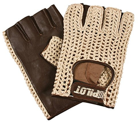 Pilot-1, guanti guida mezze dita - XL - Marrone