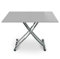 Menzzo Carrera B2219S - Mesa de centro, contemporánea, abatible, de madera y acero inoxidable, 57/100 x 100/114,2 x 39/76,3 cm, gris lacado