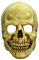 Totenkopf Maske des Grauens aus Latex - Erwachsenen Horror Kostüm Halbmaske Schädel Skelett - ideal für Halloween, Karneval, Motto- & Grusel-Party