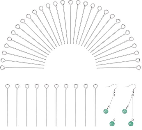 PandaHall Lot de 100 Clous Tête Ronde en Acier Inoxydable 30x0,6mm