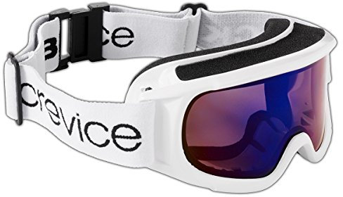 Black Crevice Damen Skibrille mit Doppelscheibe, BCR041003, weiß/Smoke Blue…