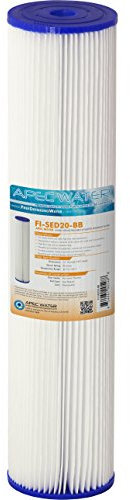 apec Wassersysteme 50,8 cm ganze Haus Ersatzfilter Sediment wiederverwendbar und Plissee (fi-sed20-bb)