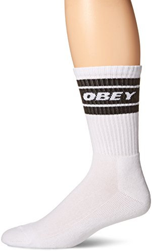 OBEY Herren Cooper Ii Lssige Socken, Weiß/Schwarz, Einheitsgröße