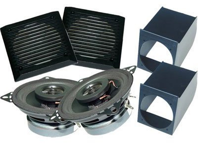 Sistema altoparlanti per auto composto da: 2 supporti altoparlanti con griglie 2 altoparlanti Colore NERO.