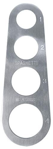 JJOnlineStore - Outil de mesure spaghettis doseur cuisine italienne Pate 1 pièce acier inoxydable 4 trous (Argent)