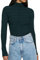 Morgan Femme Pull Manche Longue Col Roulé Mentos Sweater, Vert Sapin, L EU