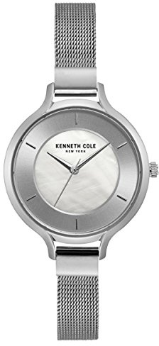 Kenneth Cole Damen New York Silber Gehäuse Edelstahl Mesh Armband KC15187002