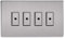 Varilight JDSE104S Dimmer Switch Brushed Steel 4 Gang