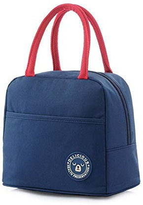 Egurs Lunch Bag Isolierte Lunchbox auslaufsichere Kühltasche für Männer, Frauen, Kinder, Studenten (Marineblau)