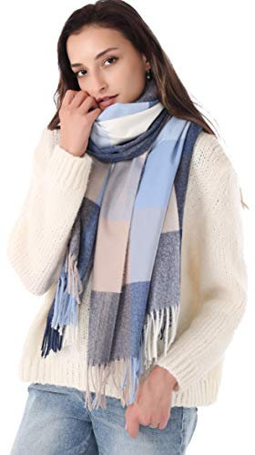 DiaryLook Karierter Warmer Deckenschal für den Winter, Lange Damen-Schals, kariert, weich, Wolle, Tartan-Schal für Frauen