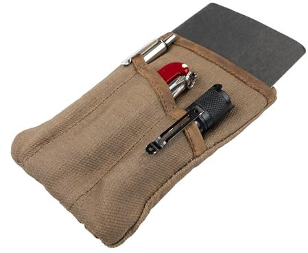 Hide & Drink, Mehrzwecktasche aus gewachstem Leinen, kompakt, Mehrzweck-Reißverschlusstasche, Mini-Camping-Werkzeugkoffer, Organizer, Reise- und Pendlerzubehör, handgefertigt