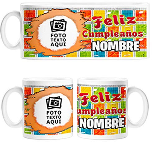 Diver Tazas Taza Personalizada con Foto y Nombre Feliz cumpleaños Happy Birthday - Cerámica