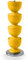 Zeal G277M Melamine Stack and Store Egg Cups/Holders, Set of 4 with Chrome Storage and Carry Stand-Mustard