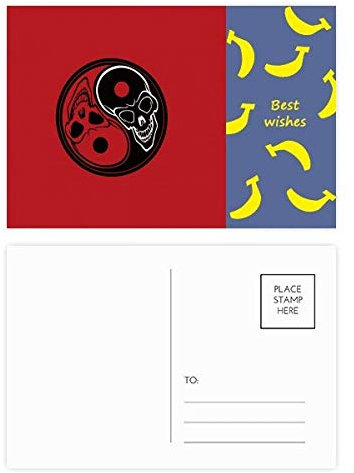 Ghost China Taichi Acht Diagramm Bananen-Postkarten-Set Dankeskarten, 20 Stück