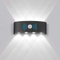 Elitlife 8W Wandleuchte Wandleuchte mit Bewegungsmelder, LED Wandleuchte Wasserdichte Außenwandleuchten Innen/Aussen Wandlampe Aluminium Wandleuchte(Kaltesweiß,Schwarz)