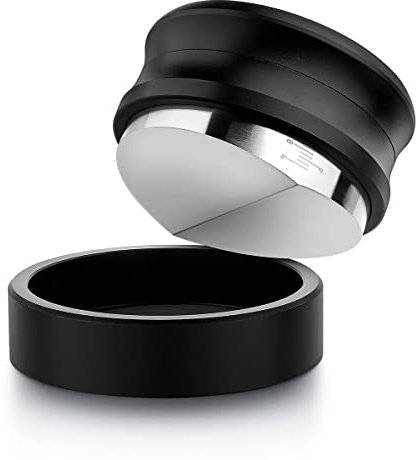 Normcore Distribuidor de 53.3 mm, herramienta de nivelación de café, ajuste de 4 a 12 mm, distribuidor de café para molienda como juego con alfombrilla de mango de aluminio