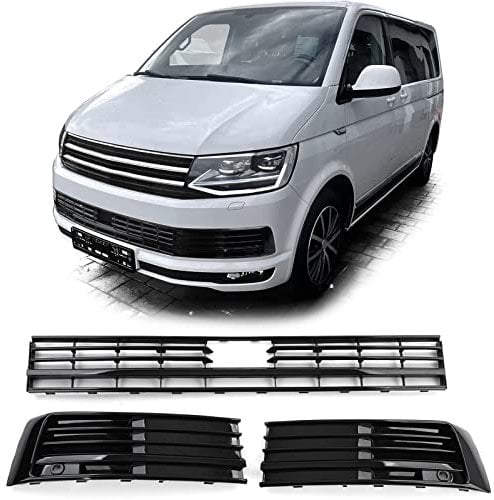 Kühlergrill Gitter Stoßstange Schwarz Glanz für VW T6 Multivan mit ACC 15-19