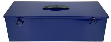 Cathedral Products Multi Use Hobby & Tool Box - Classic Retro Tool Chest with Double Toggle Closure - Blue