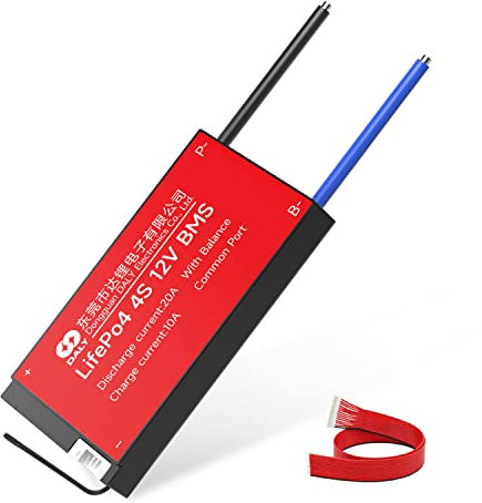 DALY BMS LiFePo4 4S 12V 20A Schutzboard mit Balancekabel und Sensor Probe für lifepo4 3.2v Solar Power Bank Akku 12V Ladegerät Autobatterie