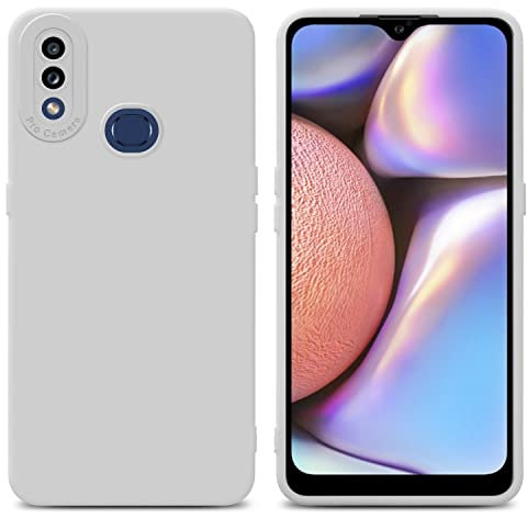 Cadorabo Hülle kompatibel mit Samsung Galaxy A10s M01s Schutzhülle TPU Silikon Case Liquid Design mit Kameraschutz Slim Kratzfest Weiche Gummi mit Rundumschutz Case Hülle für Galaxy A10s M01s in Weiß