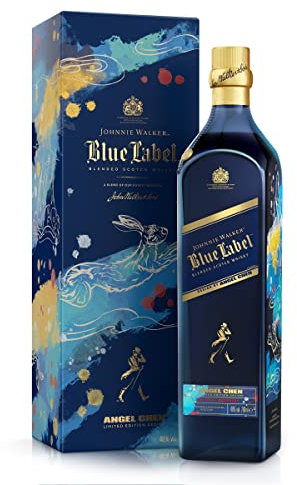 Johnnie Walker Blue Label, Chinese New Year - Year of the Rabbit 2022, Blended Scotch Whisky, Limitierte Edition, Illustrationen von Mode-Designerin Angel Chen, 40% vol, 700 ml Einzelflasche |
