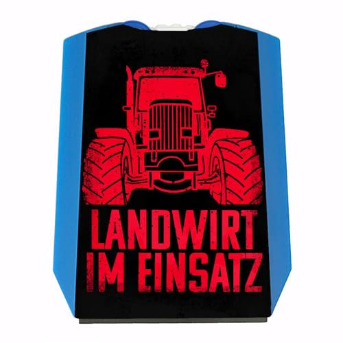 speecheese Landwirt im Einsatz Parkscheibe in rot mit 2 Einkaufswagenchips Parkuhr für den Traktor Traktorfahrer Bauern mit Trecker Motiv zulässig StVO witzig Spruch für Farmer Schlepper