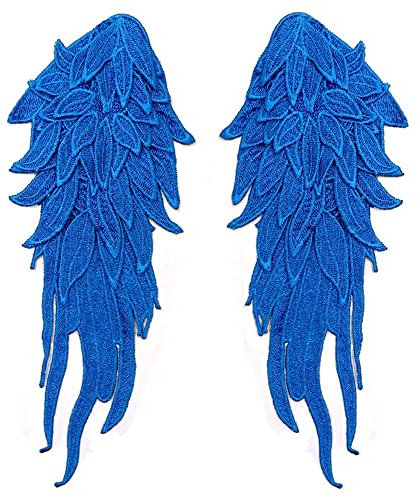 3D Stickerei Spitze Bestickte Flügel Applikation 1 Paar Flügel Stickerei Tuch Patch Engel Patches Applikationen Schulterflicken Spitze Schulter Blumen für Hochzeit Braut Ballkleid Kostüm Zubehör