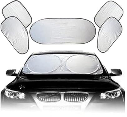 6pcs Parasol Coche, Parasol Ventana Coche para Ventana Delantera y Trasera Lateral Apto a la Mayoría de Coches y Suvs