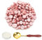 LICQIC Siegelwachs Set, Siegellack Set mit 100 Stück Sealing Wax, 1 Schmelzlöffel, 1 Teelichte, Wachsperlen Siegel für Einladungen, Karten, Umschläge, Weinpakete, Geschenkverpackungen