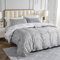 Tokokimo Housse de Couette 220x240 avec 2 Taies d'oreiller 65x65 cm - Motif de Branche Réversible - Parure de lit 220x240 Adulte - 100% Microfibre Parure Couette avec Fermetures éclair, Gris Blanc