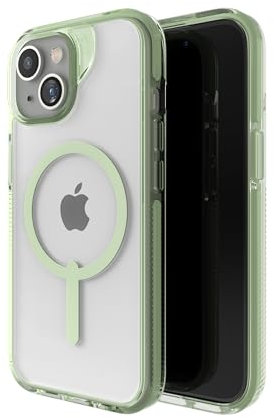 ZAGG Santa Cruz Snap Case für iPhone 15/14/13 Hülle - MagSafe Handyhülle, Fallschutz (4 m), strapazierfähiges Graphen, Anti-Vergilbung und Kratzfeste Handyhülle, Grün