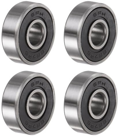 QUARKZMAN 4Stk 627-2RS Kugellager Tiefe Rillenkugellager Chromstahl Z3 Doppelt Gummi Gedichtetes Lager 7mm x 22mm x 7mm Bearing Rollenlager für Skateboard 3D Drucker Roller Inline Skates