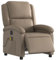 vidaXL Massagesessel Elektrisch, Sessel Verstellbare Rückenlehne Fußteil, Fernsehsessel Relaxsessel mit Liegefunktion, Liegesessel Polstersessel Ruhesessel, Cappuccino-Braun Kunstleder