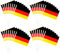 50 pièces Drapeau Allemand Agité à la Main Mât de Plastique Allemagne Pour Compétition Internationale Soutien Germania Fête d'Anniversaire Décoration de Mariage Décoration d'Ecole Jardin Mini