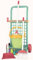 TACHAN - Carrito de Limpieza Verde - Incluye recogedor, fregona, Cubo y Escoba -Dimensiones 56X19X30cm (CPA Toy Group 778T00887)