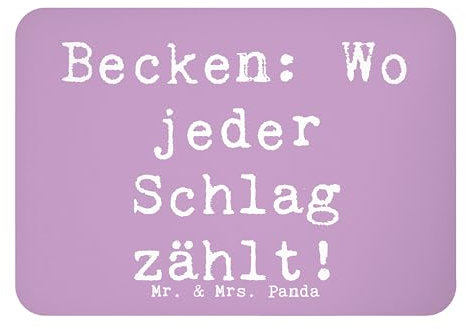 Mr. & Mrs. Panda Magnet Spruch Becken - Geschenk, Schlaginstrument, Rhythmus, Schlagzeug, Souvenir Magnet, Musizieren, Musik, Geschenk Musiker,