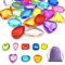 Kisvic Edelsteine, 100 Stück Bunte Diamanten, Acryl Edelsteine, 8 Verschiedene Designs und Farben, Ideal für geburtstag