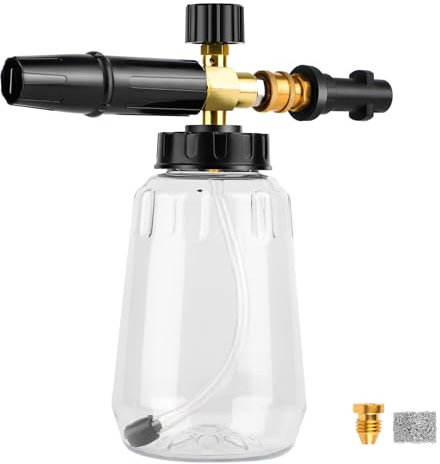 Cannone in schiuma per idropulitrice K2 K3 K4 K5 K6 K7, dispenser di sapone da 1 l con ugello spray regolabile e connettore di nuova generazione
