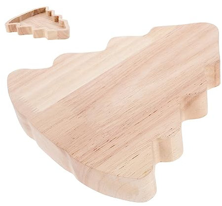 Amosfun Elegante Vassoio per Snack A Forma di Albero di Natale Piatto in Legno per Alimenti per Servire Snack per Le Feste di Natale