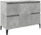 vidaXL Waschbeckenunterschrank, Waschtischunterschrank mit Stauraum, Unterschrank Metallbeine für Badezimmer, Badschrank Badezimmerschrank, Betongrau Holzwerkstoff