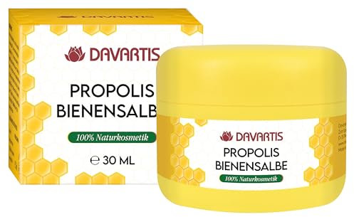 Davartis Propolis Bienensalbe aus 100% natürlichen Rohstoffen | Naturkosmetik zur Hautpflege (1x 30ml)
