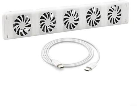 URPIZY Smart Radiator Fan Booster 5.0 Energy-Efficient Heating System Automatic Temperature Control Quiet Operation For Home Comfort 47 * 6.9 * 3 Cm White(Expansion-Set)
