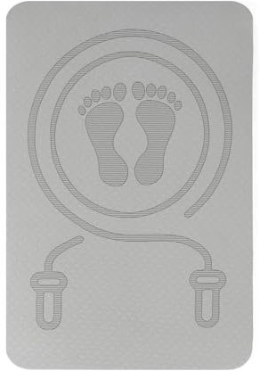 TPE Round Jump Rope Mat 6mm - Breathable Workout Floor for Home Gym, Shock Absorbing Fitness Pad, Non-slip Silent Yoga, 40x60cm